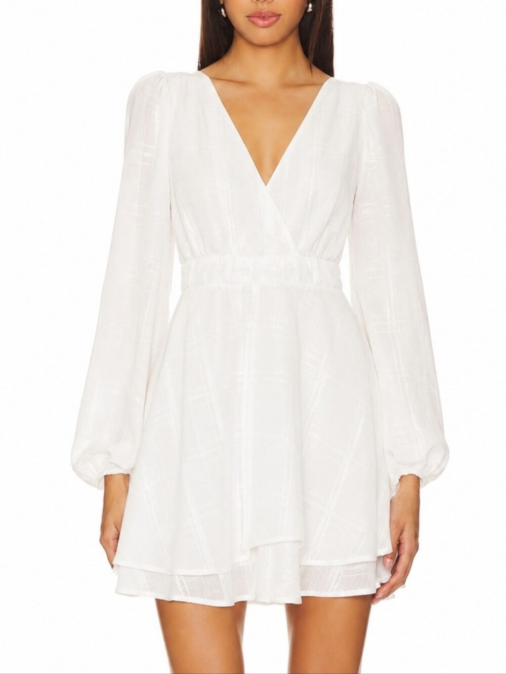 Allison & Kelly White Textured Mini Dress